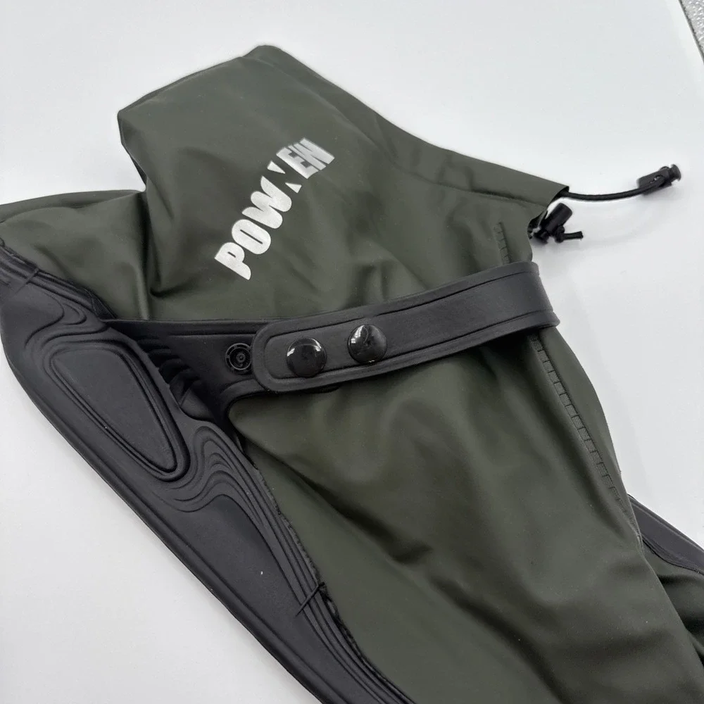 POWNEW Waterproof Rain Shoe Covers for‎ Men and Women size XL Hunter Green